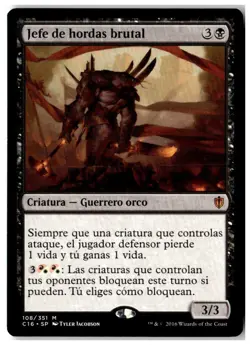 MTG Brutal Hordechief - Commander 2016 Lightly Played Spanish - Image 1