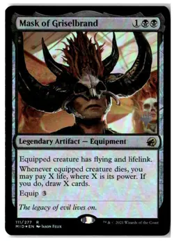 MTG Foil Mask of Griselbrand - Promo Pack Moderately Played English - Image 1