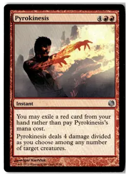 MTG Pyrokinesis - Duel Decks: Heroes vs. Monsters Moderately Played English - Image 1