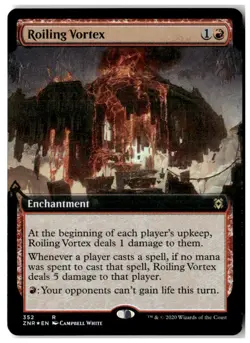 MTG Foil Roiling Vortex - Zendikar Rising Moderately Played English - Image 1