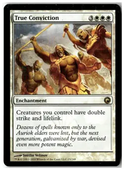 MTG Foil True Conviction - Scars of Mirrodin Moderately Played English - Image 1