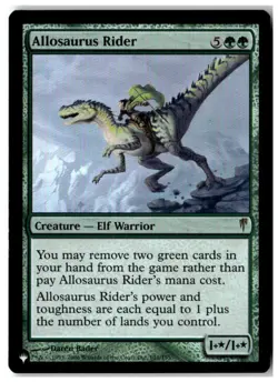 MTG Foil Allosaurus Rider - The List Reprints Moderately Played English - Image 1