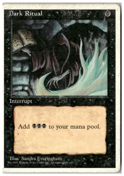 MTG Dark Ritual - 4th Edition Heavily Played English - Image 1