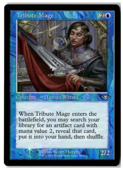 MTG Foil Tribute Mage (Retro Frame) - Modern Horizons Lightly Played English - Image 1