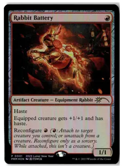 MTG Foil Rabbit Battery - Unique & Miscellaneous Promo Moderately Played English - Image 1