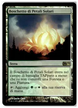 MTG Foil Sunpetal Grove - Magic 2012 (M12) Lightly Played Italian - Image 1