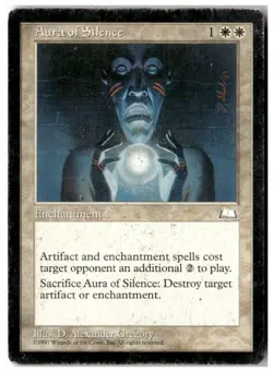 MTG Aura of Silence - Weatherlight Heavily Played English - Image 1