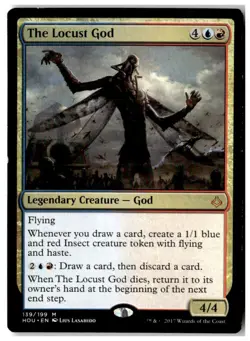 MTG The Locust God - Hour of Devastation Heavily Played English - Image 1