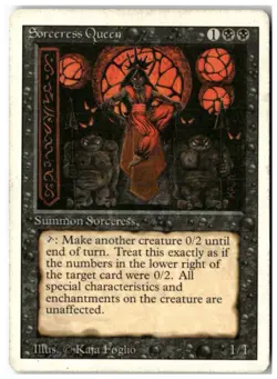 MTG Sorceress Queen - Revised Edition Heavily Played English - Image 1