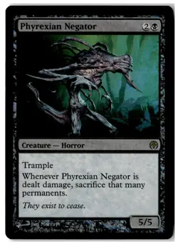 MTG Foil Phyrexian Negator - Duel Decks Moderately Played English - Image 1