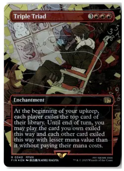 MTG Foil Triple Triad (Borderless) - FINAL FANTASY Lightly Played English - Image 1