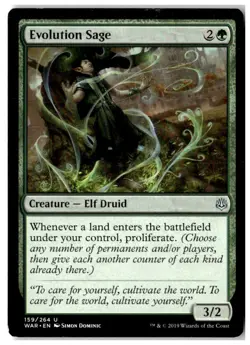MTG Evolution Sage - War of the Sparks Moderately Played English - Image 1