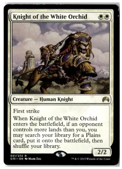 MTG Knight of the White Orchid - Magic Origins Moderately Played English - Image 1