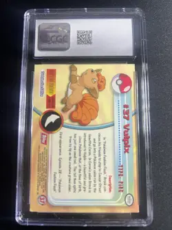 1999 TOPPS POKEMON TV #37 VULPIX CGC 5 🥴 - Image 2