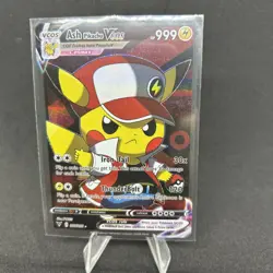 Pikachu Ash Red Pokemon Card VMAX Rainbow GX EX GX ACG V Star Holo Cosplay - Image 1