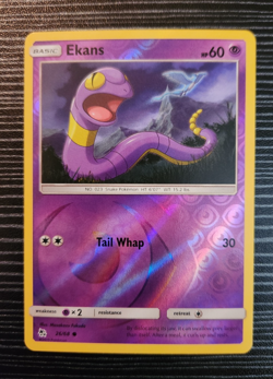 Pokemon - Hidden Fates - Ekans 26/68 - Reverse Holo Card - Image 1