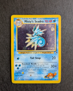 Misty's Seadra Prerelease 9/132 Holo Gym Heroes 2000 Pokemon Card LP - Image 1