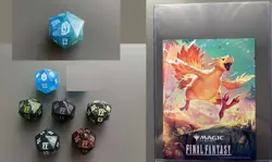 MTG FF FIN Final Fantasy Prerelease 1x D10 Crystal Die Dice 6x D20 Spindown - Image 1