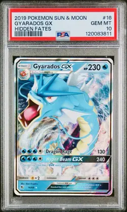 POKEMON PSA 10 GYARADOS GX 16/68 HIDDEN FATES ENGLISH 2019! - Image 1