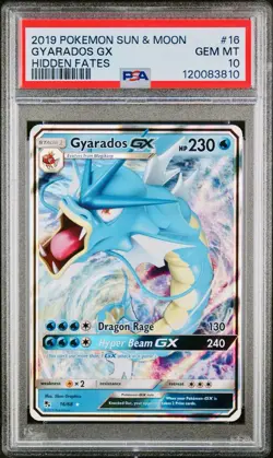 POKEMON PSA 10 GYARADOS GX 16/68 HIDDEN FATES ENGLISH 2019! - Image 1