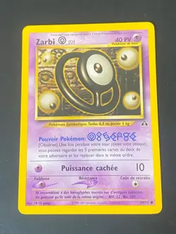 CARTE POKEMON ZARBI O 69/75 FR COMMUNE NEO DISCOVERY - EXC - Image 1