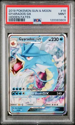 POKEMON PSA 9 GYARADOS GX 16/68 HIDDEN FATES ENGLISH 2019! - Image 1