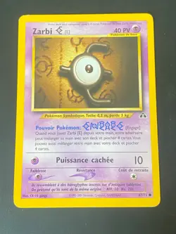CARTE POKEMON ZARBI E 67/75 FR COMMUNE NEO DISCOVERY - EXC - Image 1