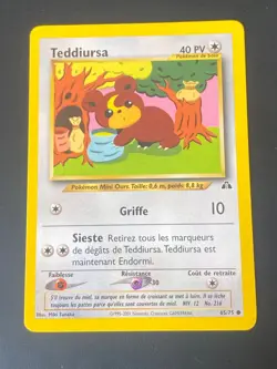 CARTE POKEMON TEDDIURSA 65/75 FR COMMUNE NEO DISCOVERY - NM - Image 1