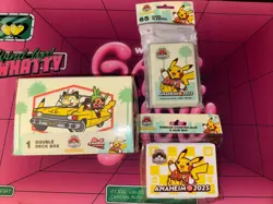 Pokemon Worlds 2025 Anaheim Card Sleeves,Deck Box, Damage Counter DiceSet BUNDLE - Image 1