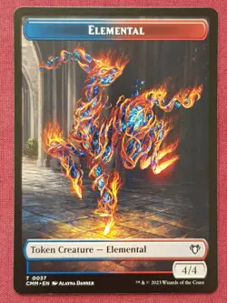 Magic The Gathering COMMANDER MASTERS CMM ELEMENTAL ELDRAZI token card MTG - Image 1