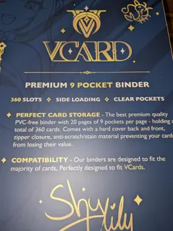 V Card Rising Stars 9-Pocket Binder Shylily Edition (Collector's Item) RARE - Image 4