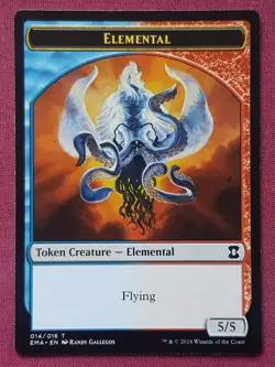 Magic The Gathering ETERNAL MASTERS ELEMENTAL 014 token card MTG - Image 1
