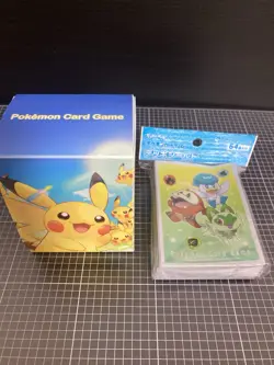 Pokemon Card Deck Box (Pikachu) and Sleeve (Sprigatito, Fuecoco, Quaxly) set - Image 2