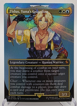 Tidus Yuna's Guardian Borderless 0205 MTG Commander FINAL FANTASY Mythic NP Foil - Image 1