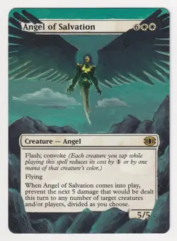 Altered Angel of Salvation MP MTG Magic Hand Painted Unique Custom Extended Art! - Image 1