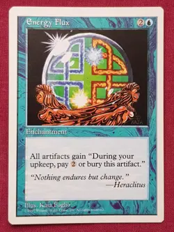Magic The Gathering 5TH EDITION ENERGY FLUX blue card MTG - Image 1