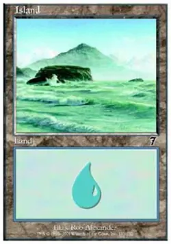 Island (332) - Light Play MTG 7th Edition - Image 1