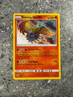 Pokemon TCG Cards Shining Ho-Oh SM70 Black Star Promo Holo - Image 1