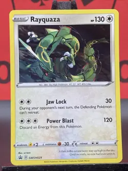 Rayquaza SWSH029 Cosmos Holo Pokemon TCG Black Star Promo Near Mint - Image 3