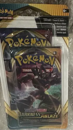 One Custom Set Pokemon TCG Sword and Shield: DARKNESS ABLAZE BONUS BOOSTER! - Image 2