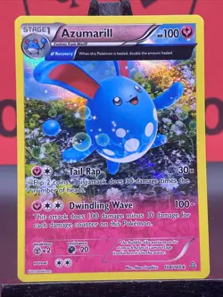 Azumarill 104/160 Holo Rare Pokemon TCG XY Primal Clash NM - Image 3