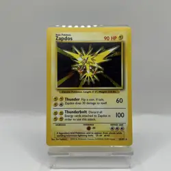 Pokemon TCG Zapdos Base Set Holo Unlimited Rare Card 16/102 LP Condition - Image 1