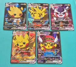 CARTES POKEMON PIKACHU PIKA DRAGON BALL Z DBZ HOLO PRISM MANGA KAWAII CARDS CARD - Image 1