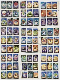 Complete File Backing Board Pokemon Carddass Zukan Card Volume 1 2 Total 222 Typ - Image 3