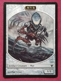 Magic The Gathering MODERN EVENT DECK MYR SPIRIT token card MTG - Image 1