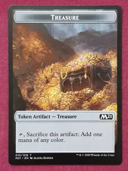 Magic The Gathering 2021 CORE SET M21 TREASURE token card MTG - Image 1
