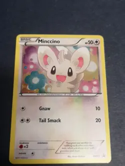 Pokemon TCG Minccino BW13 Cosmos Holo BW Black Star Promo Corner Swirl 🍥 - Image 1