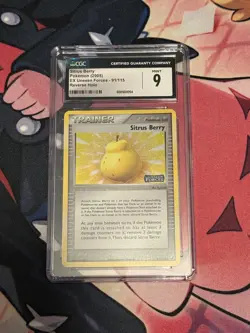 Pokemon CGC 9 MT EX Unseen Forces Reverse Holo Sitrus Berry 91/115 (MD) - Image 1