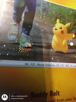 Pokemon TCG Sword & Shield Pokemon GO 27/78 Cosmos Holo Pikachu Swirl - Image 3