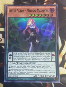Yugioh: Abyss Actor - Mellow Madonna - LED3-EN045 - Super Rare - 1st Edition NM - Image 1